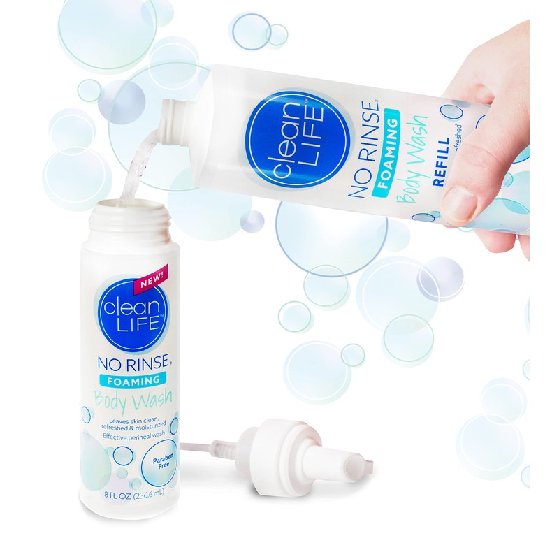 No-Rinse Foaming Body Wash - Waterless Foam Cleanser for Elderly,