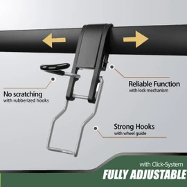 HOMENOVA Wall 2/3/4 Bike rack, Fits Max 3 Inch for Mountain Bike eBike, 110 lbs Weight Capacity, with Helmet Hook, Modular Hook Track Design Heavy duty Wall mount Bicycle Hanger for Garage Storage