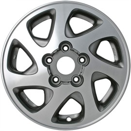 Multiple Manufactures ALY69348U10 Silver Wheel with Machined and Meets All Federal Motor Safety Standards (15 x 6. inches /5 x 114 mm, 0 mm Offset)