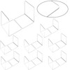 16 Pcs Bookends Clear Acrylic Bookends for Shelves Heavy Duty