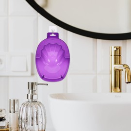 Healvian Single-layer Purple Nail Care Soaking Bowl Rectangular Manicure Tool for Nail Art for Home and Salon Use