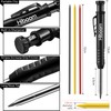 Hiboom Solid 5 Pcs Carpenter Pencils with 30 Pcs 2.8mm