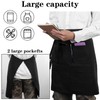 MBAIYO 5 Pack Black Server Aprons with 2 Pockets, Waterproof