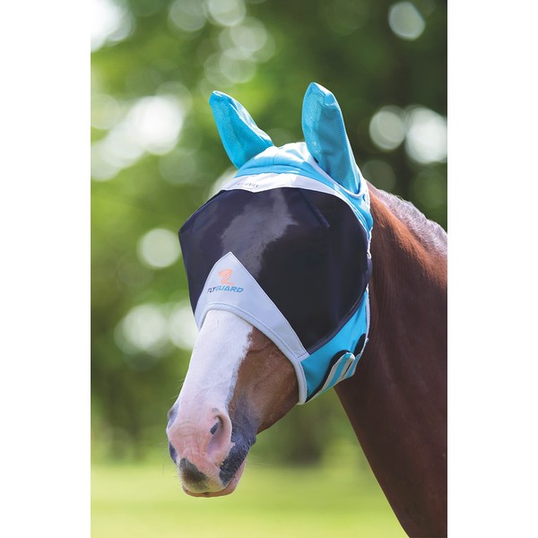 Shires Shires Fine Mesh Fly Mask With Ears - Teal: