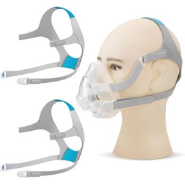 2-Pack Replacement Headgear, Compatible with ResMed AirFit F-20 or AirTouch F-20 Full face, with Magnetic Headgear Clip(Size:- Medium)