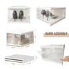 Thicken & Sturdy Clear Shoe Storage Organizer with Magnetic Door,