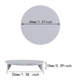 ITROLLE 20PCS 35mm Gray Screw Cap Cover Plastic Locking Hole Plug Button Top Hinge Cover Cap for Cabinet Cupboard Shelf