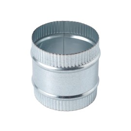 ZOWZEA 3 Inch Round Galvanized Steel Duct Connector - Metal Ventilation Pipe Coupler - Dryer Vent Hose Extension - HVAC Ducting Coupling for Straight Connection