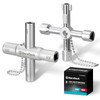 DURATECH 4 Way Sillcock Key Set, Utility Key, Multi-functional Water