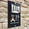 Custom Signs Solar Illuminated Modern Anthracite House Number Sign 24cm