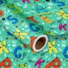 LeZakaa Kids Wrapping Paper Roll, Funny Cartoon Alphabets with Sport
