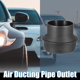 X AUTOHAUX 60mm to 75mm Car Heater Warm Air Ducting Pipe Outlet Joiner Black