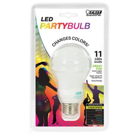 Feit Electric A19 LED Color Changing Bulb, 6 Fun Effects, Smooth Transitions & Flashing Modes, 100,000 Hours Lifespan, Ideal Indoor & Outdoor Party Lighting, A19/LED/PARTY