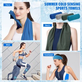 Cooling Towel, Cooling Towel, Set of 4, Microfibre Towel with Cooling Function, Towels for Neck and Neck, Cooling Towel, Outdoor Activities, Ice Towel for Sports, Yoga, Beach, Refreshment Towels
