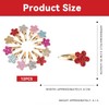 12Pcs Rhinestone Flower Snap Hair Clips - Women Hair Accessories