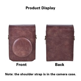 MUZIRI KINOKOO Funda protectora compatible con Sony ZV1 HX60 RX100 Series/Ricoh GR Series/Canon G5X/G7X2/G9X SX720/730/740/Pana.LX7/9/10/15 Camera - Funda de piel sintética versión vertical - Café