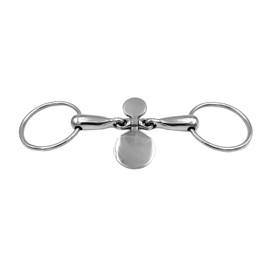 Equine Smile ES0075 Tongue Stretcher Snaffle Bit Water Snaffle with Stainless Steel Tongue Spoon Bit Thickness 19 mm (12.5 cm)
