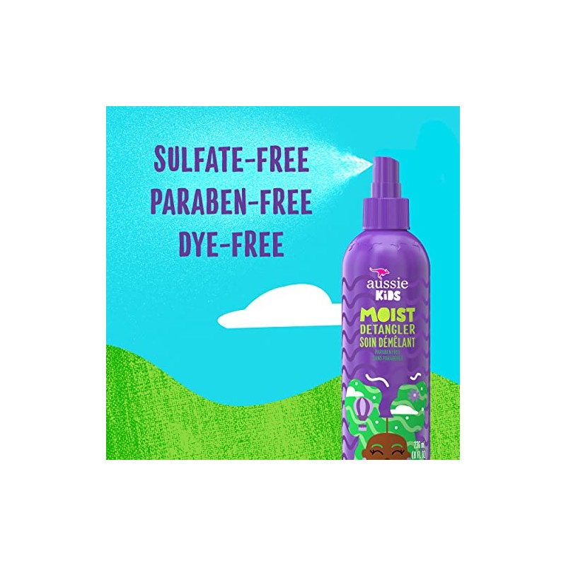 Aussie Kids Moist Detangler for Kids, 8 Fl Oz (Pack