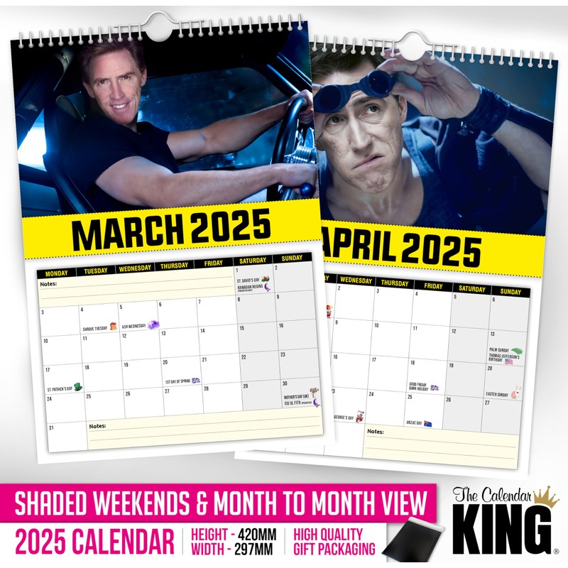 The Calendar King // Bryn Diesel - A4 Size 2025