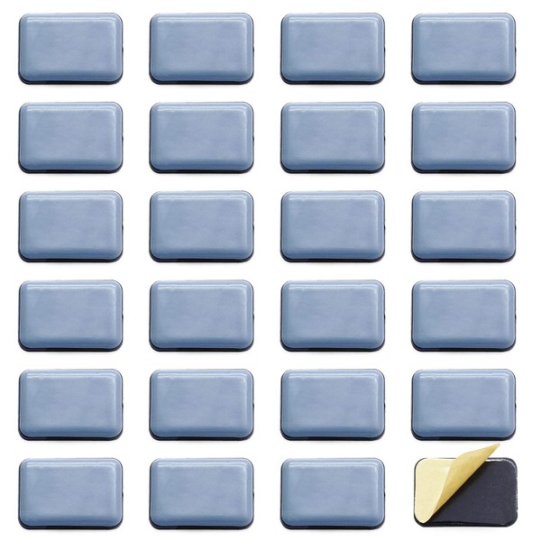 Unlorspy 24 Pcs Self-Adhesive Teflon Furniture Sliders, 35mm x 25mm