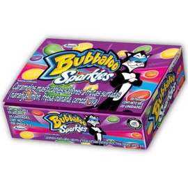 DECA EXPERTS - BUBBALOO SPARKIES caramelos masticables - Caja por 20 unidades - 500 gr - 17.6 Onzas - sabores surtidos. BUBBALOO SPARKIES chewy candies - Box of 20 units - assorted flavors.- Dulces Colombianos
