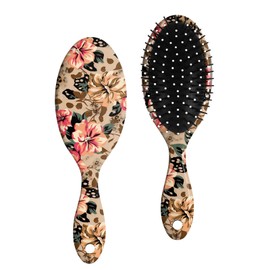 Miwasion Detangler Hair Brush,Glide Through Tangles with Ease,Cute Detangling Hair Brushes,Ease For Girls,Women,Men,Wet & Dry Hair (Yellow Flowers)