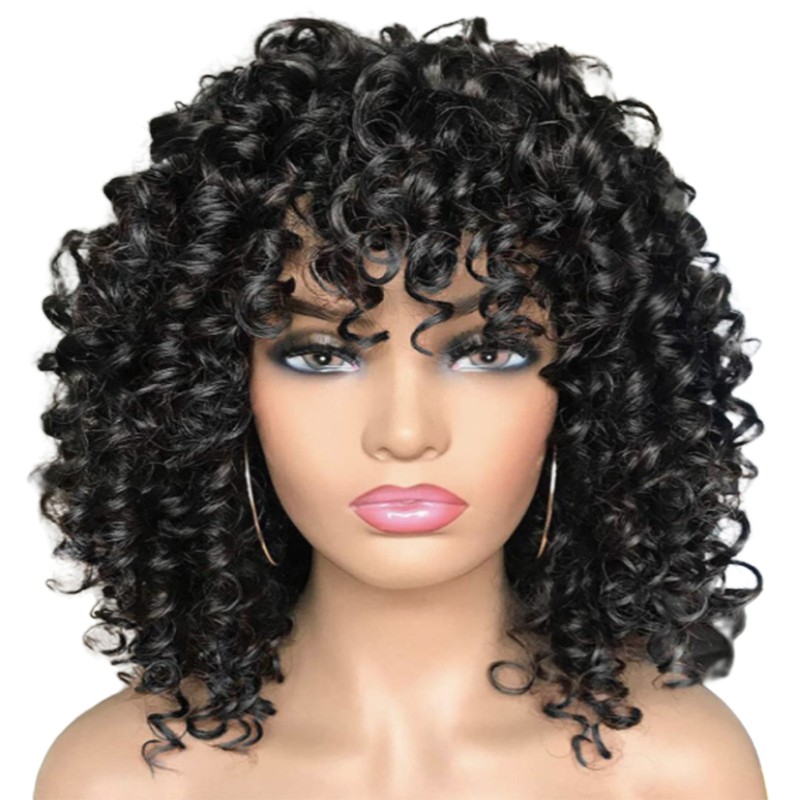 Short Curly Afro Wigs for Black Women Curly Wig with