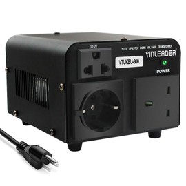 Yinleader Voltage Converter Transformer Step Up/Down Power Converter 110/120V to 220/230/240V for use European, UK and More Overseas appliances in The US