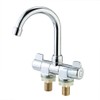 Foldable RV Faucet Rotating Two Handle Deck/Wall Mounted RV Kitchen
