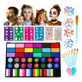 Kit Maquillaje 42colores Base Agua Pintura Facial Y Corporal