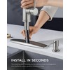 FORIOUS Kitchen Faucets with Soap Dispenser, Brushed Nickel Kitchen Faucets