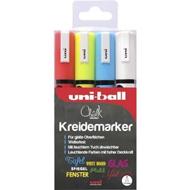Uni-Ball 186204 – Chalk Marker PWE 5 m, Bullet Tip, Set of 4 1.8 – 2.5 mm
