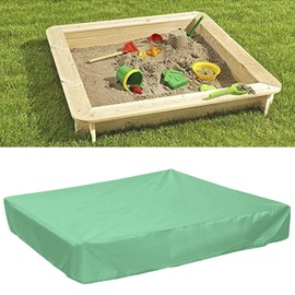 Sandbox Cover, Sandpit Cover, Waterproof Sandpit Cover, Square Pool Cover for Kids, Sandpit, Waterproof Cover for Backyard (Green, 120 x 120 x 20 cm)