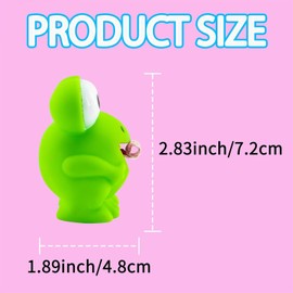 Funny Frog Squeeze Toy Tongue Popping Squeeze Sensory Toys Office Desk Toys Stress Relief for Toddlers Kids Adults (Frog)