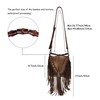 ZLYC Women's Leather Bamboo Hand Strap Featured Fringe Bohemian Tassel