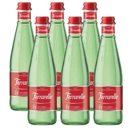 Ferrarelle Sparkling Water, Natural Mineral Water, 11.2 Oz Glass Bottle (6 Pack, Total of 67.2 Oz)