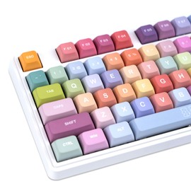 GEKUCAP Custom Keycaps, 133 Keys Candy Bear Cute Keycap, Dye Sublimation PBT Key Caps, XDA Profile Keycaps Set for Cherry MX Gateron Kailh Switches Mechanical Keyboards 61/64/68/84/87/104/108
