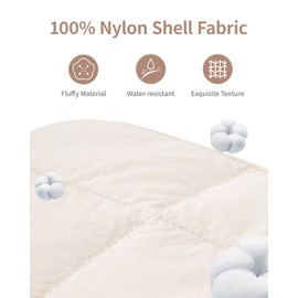 Narwey Makeup Bag, Large Travel Make up Bags for Women, Toiletry Wash Bag, Makeup Cosmetic Toiletires Organizer for Girls (Quilted Off White)