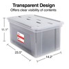 STAPLES Hanging File Folder Box, Storage Bin Organizer, Wing Lid,