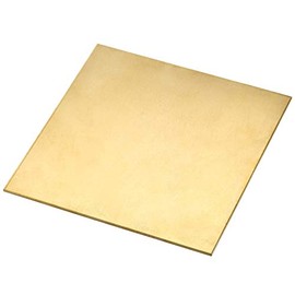 sourcing map Brass Sheet, Metal Sheets Plates 3.9" Length x 3.9" Width x 0.02" Thickness
