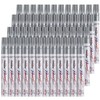 Overseas 48 Silver Paint Pens, Oil Based Permanent Markers Set