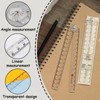 2 PCS Folding Ruler, 30cm Foldable Ruler Clear Ruler 15