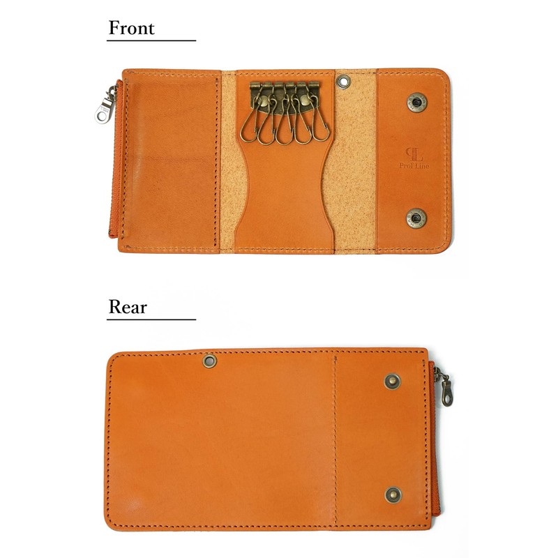 Profline Key Case, Men's Coin Purse, Tochigi Leather, Genuine Leather,