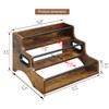 AT-VALY 3-Tier Liquor Bottle Display Shelf, Iron&MDF Countertop Wine Rack,