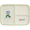 Harapeko Aomushi 807534 Milky Children's Painted Lunch Plate (Partition Plate)