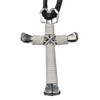 White Horseshoe Nail Cross Necklace