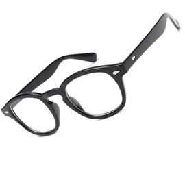 Pinklady Johnny Depp Fashion Men Glasses Clear Lens Stylish Retro Classic Vintage Geek Eyewear Glasses Frame (Black)