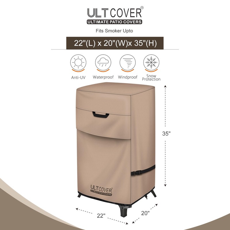 ULTCOVER Waterproof Vertical Electric Smoker Cover 30 inch for Most