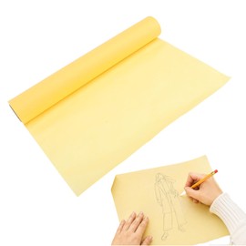 Yosoo Health Gear Rollo de Papel de Calco de 12 Pulgadas, Papel de Boceto Amarillo Translúcido para Dibujar y Coser, 31 Cm de Ancho, Cortable A3 A4, Ideal para Manualidades y Envolver Regalos (46 metros)