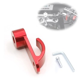 Ygmylandbb Universal Convenience Store Hook, For Motorcycles, Hanging Hooks, CNC Aluminum Alloy, M6 Screws, Red/Red, Mounting Bolts and Hex Key Included, Paper Bag, Plastic Bag, Backpack Hook, 3